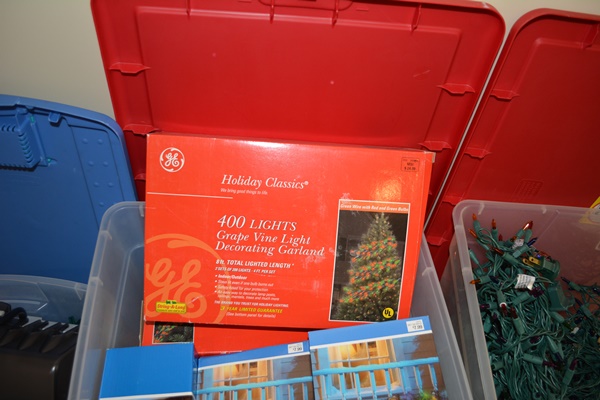 Large Group of Extension Cords and Christmas Lights