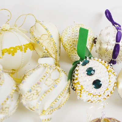 Off-White Christmas Ornaments