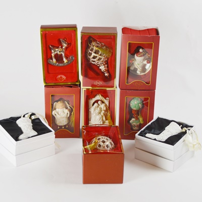 Lenox and Pandora Porcelain Christmas Ornaments