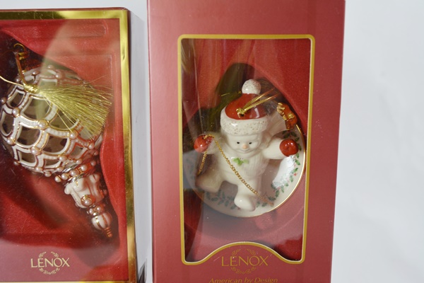 Lenox and Pandora Porcelain Christmas Ornaments