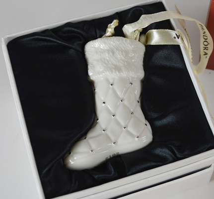 Lenox and Pandora Porcelain Christmas Ornaments