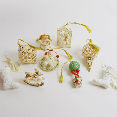Lenox and Pandora Porcelain Christmas Ornaments