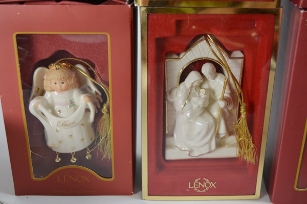 Lenox and Pandora Porcelain Christmas Ornaments