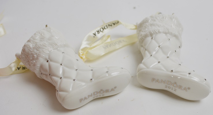 Lenox and Pandora Porcelain Christmas Ornaments