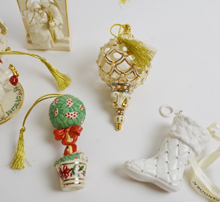 Lenox and Pandora Porcelain Christmas Ornaments