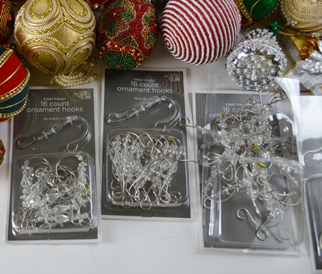 Cloth and Sequin Christmas Ornaments