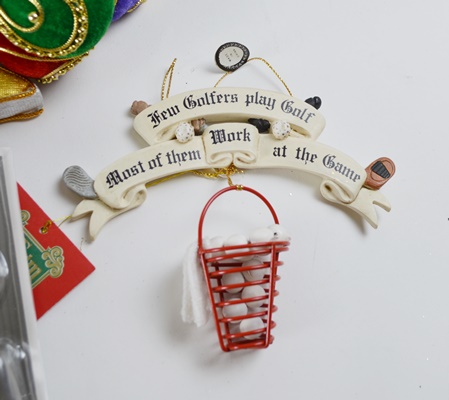 Cloth and Sequin Christmas Ornaments