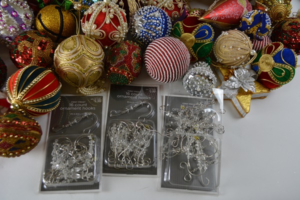 Cloth and Sequin Christmas Ornaments