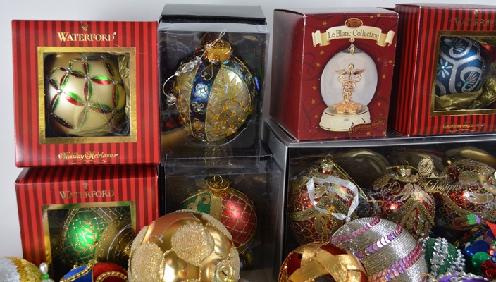 Cloth and Sequin Christmas Ornaments