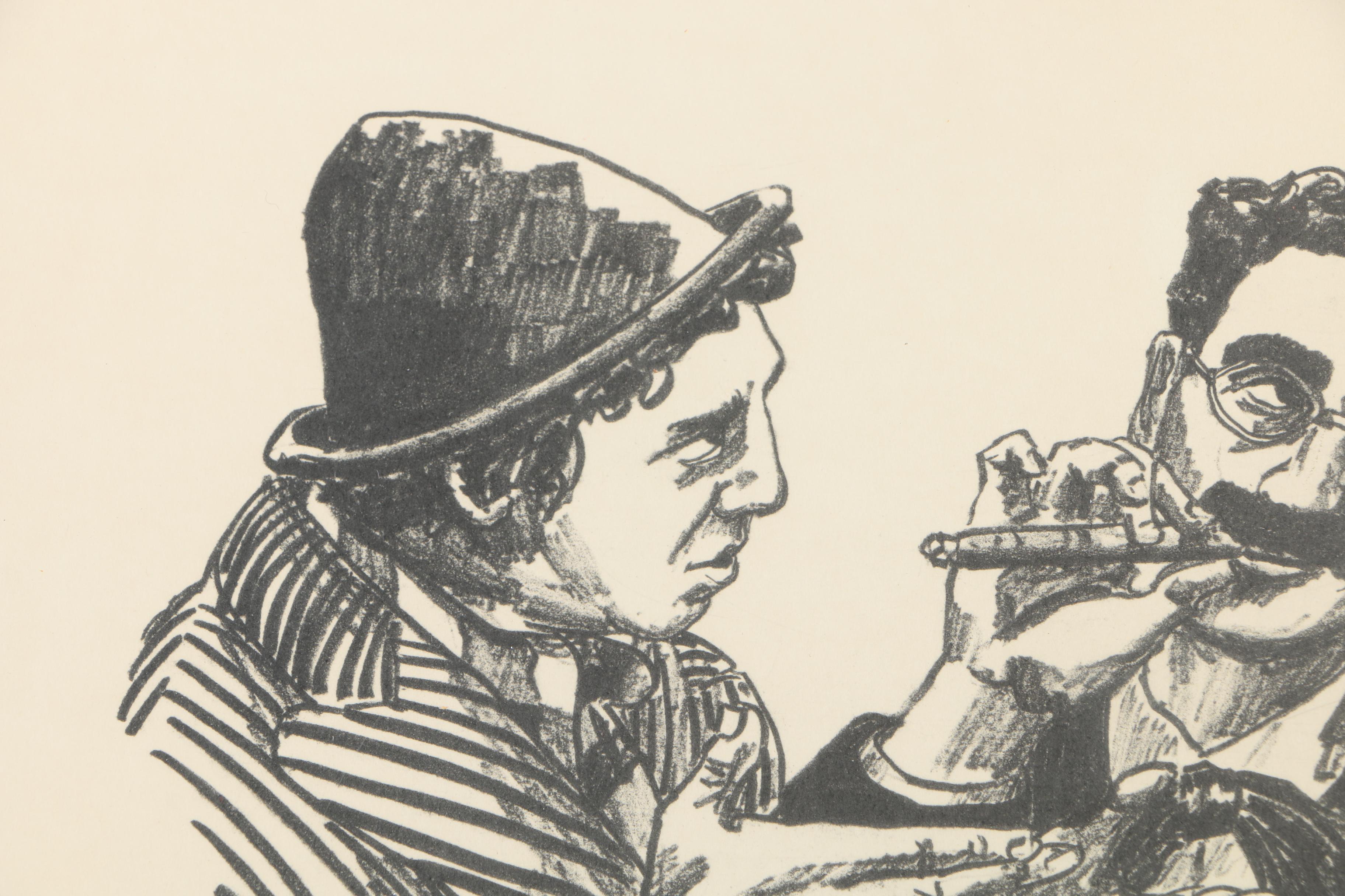 Glenn Fortune Banse Lithograph of the Marx Brothers