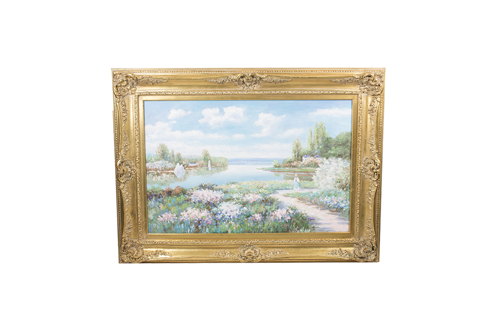 John Clymer Oil Painting on Canvas of a Impressionist Landscape