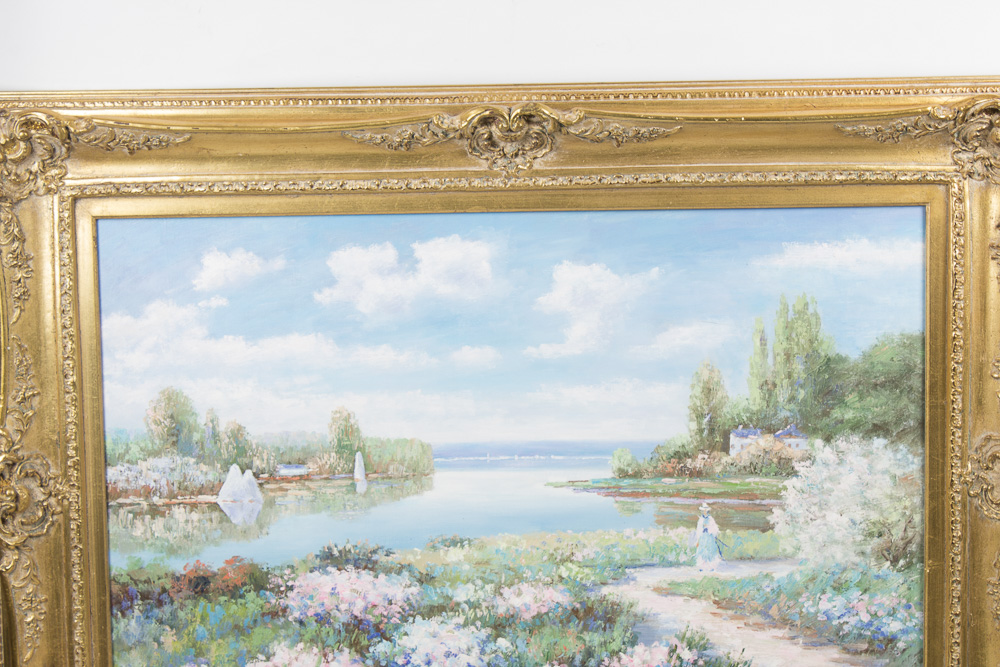 John Clymer Oil Painting on Canvas of a Impressionist Landscape