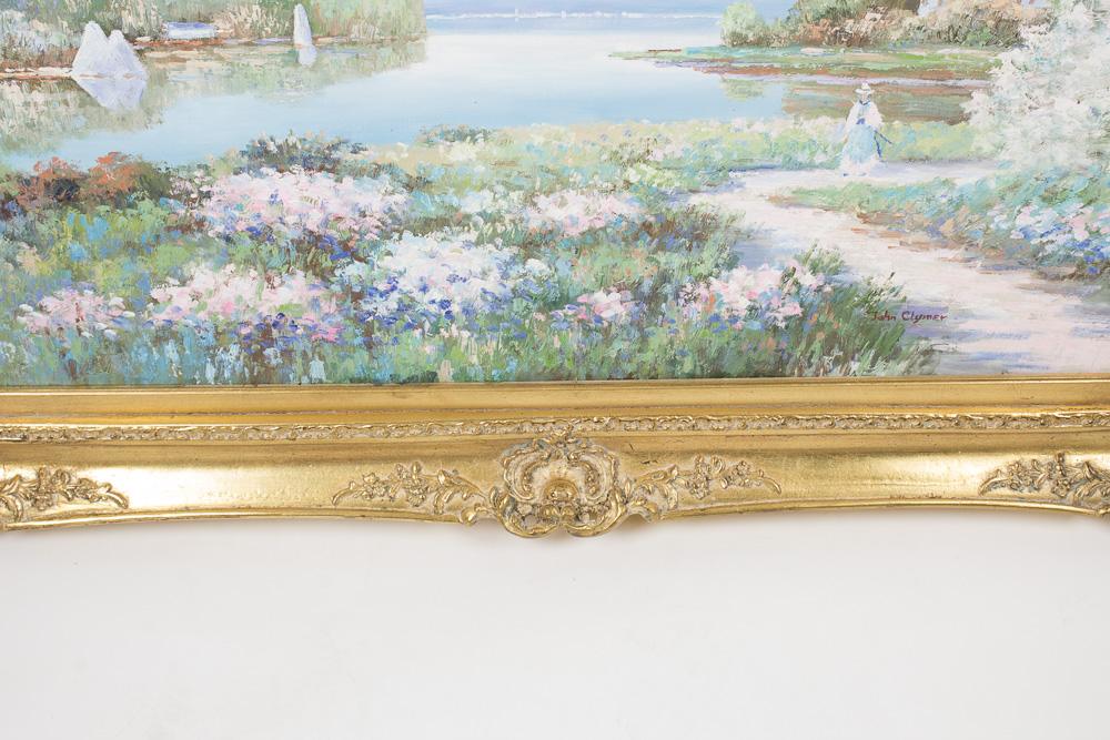 John Clymer Oil Painting on Canvas of a Impressionist Landscape