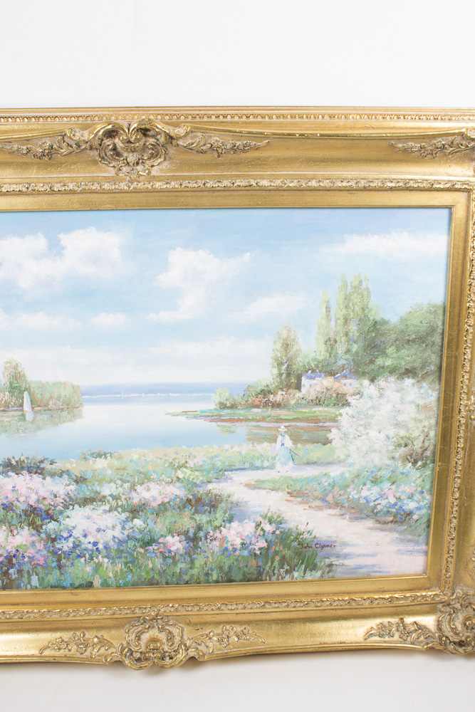 John Clymer Oil Painting on Canvas of a Impressionist Landscape