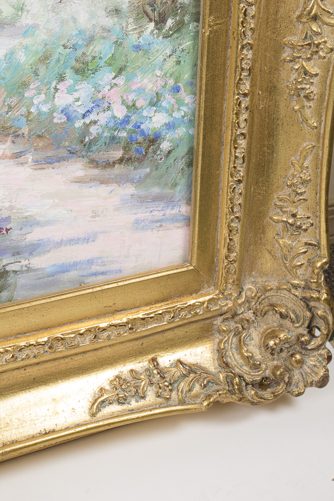 John Clymer Oil Painting on Canvas of a Impressionist Landscape