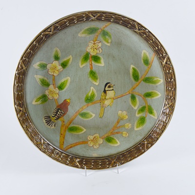 Painted Bird Bowl Decor