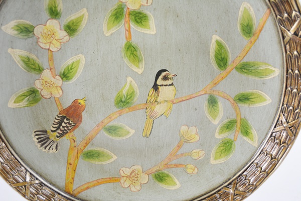 Painted Bird Bowl Decor