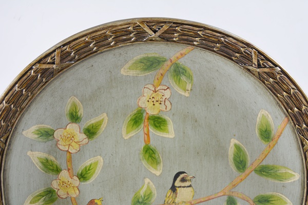 Painted Bird Bowl Decor