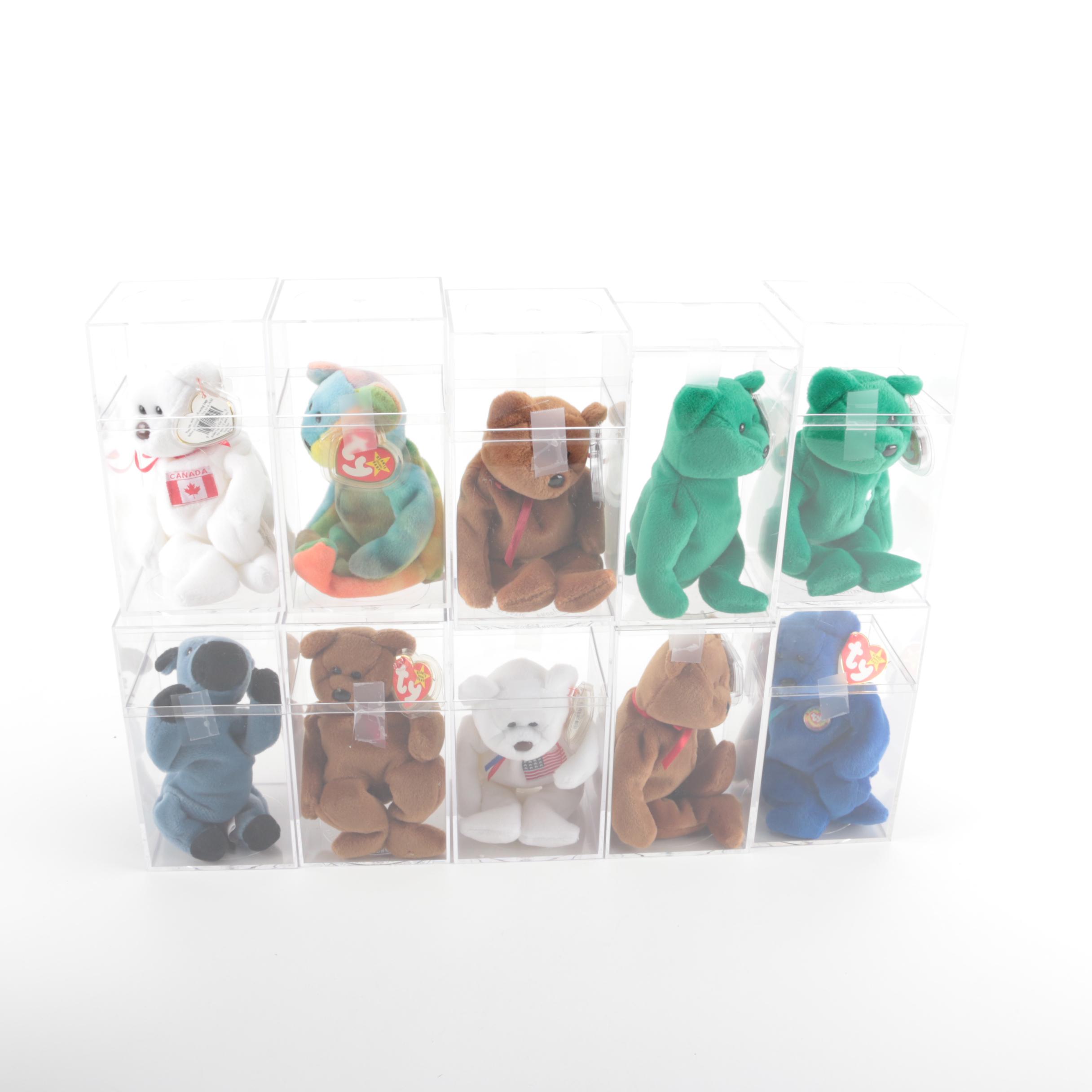 Beanie Babies in Display Cases