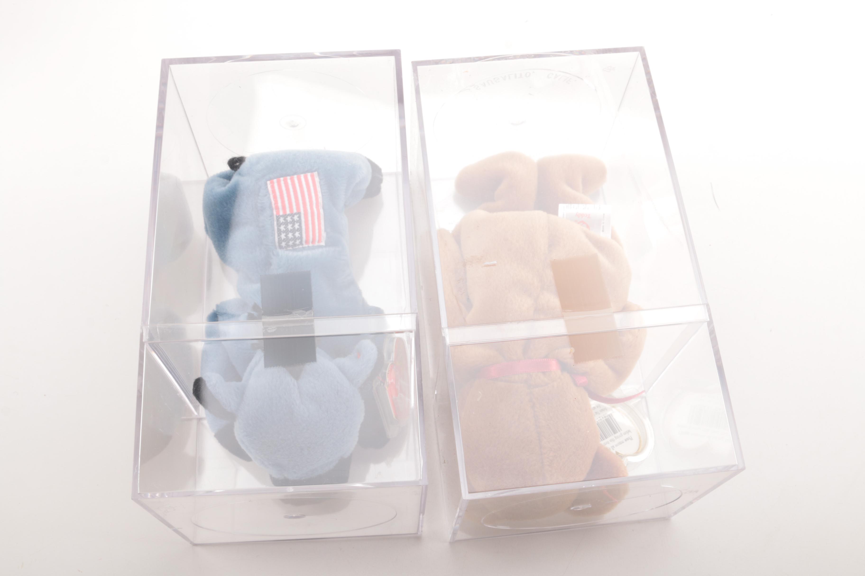 Beanie Babies in Display Cases