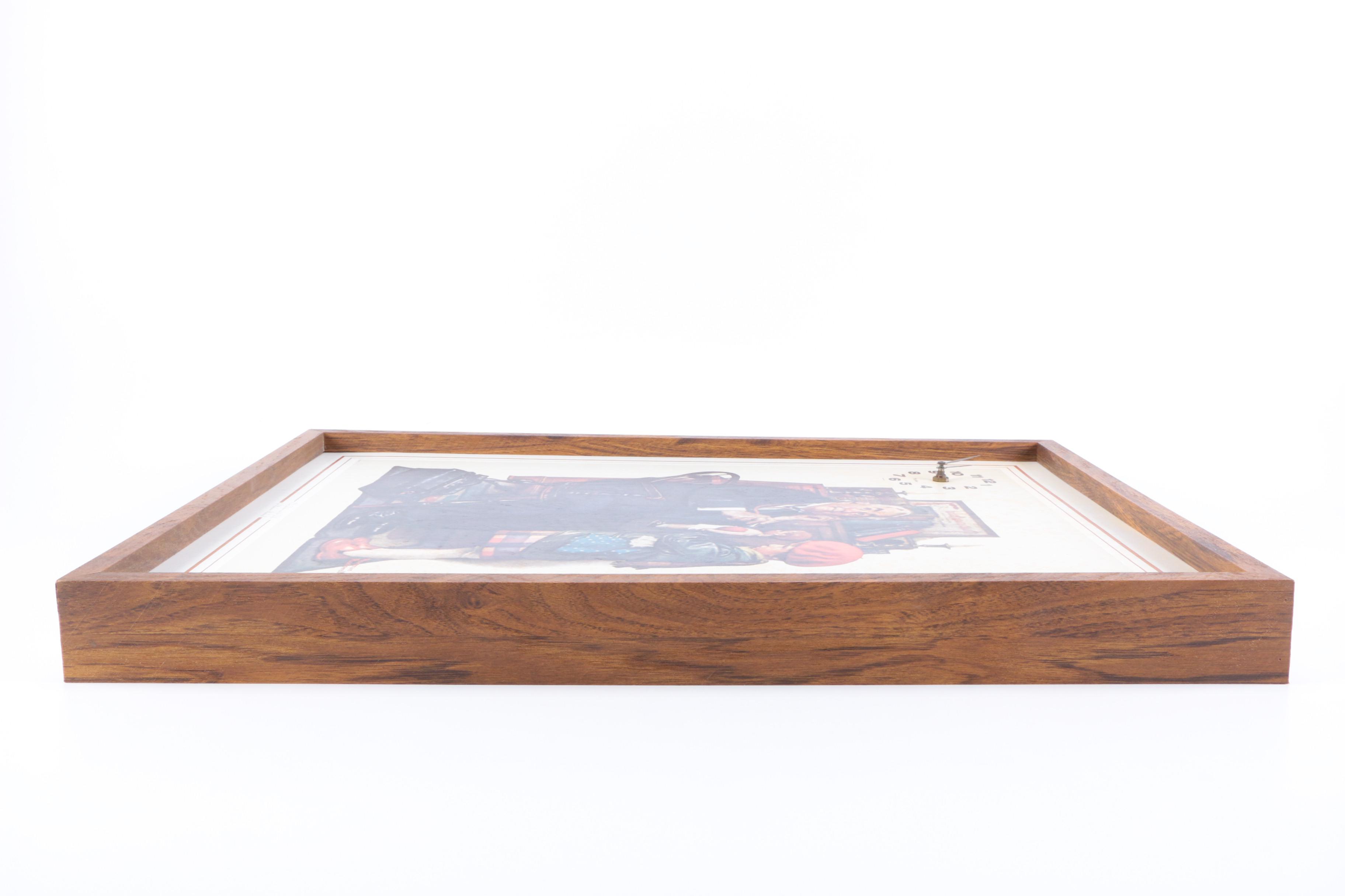 Wall Clock Featuring Norman Rockwell's "The Doctor and the Doll"