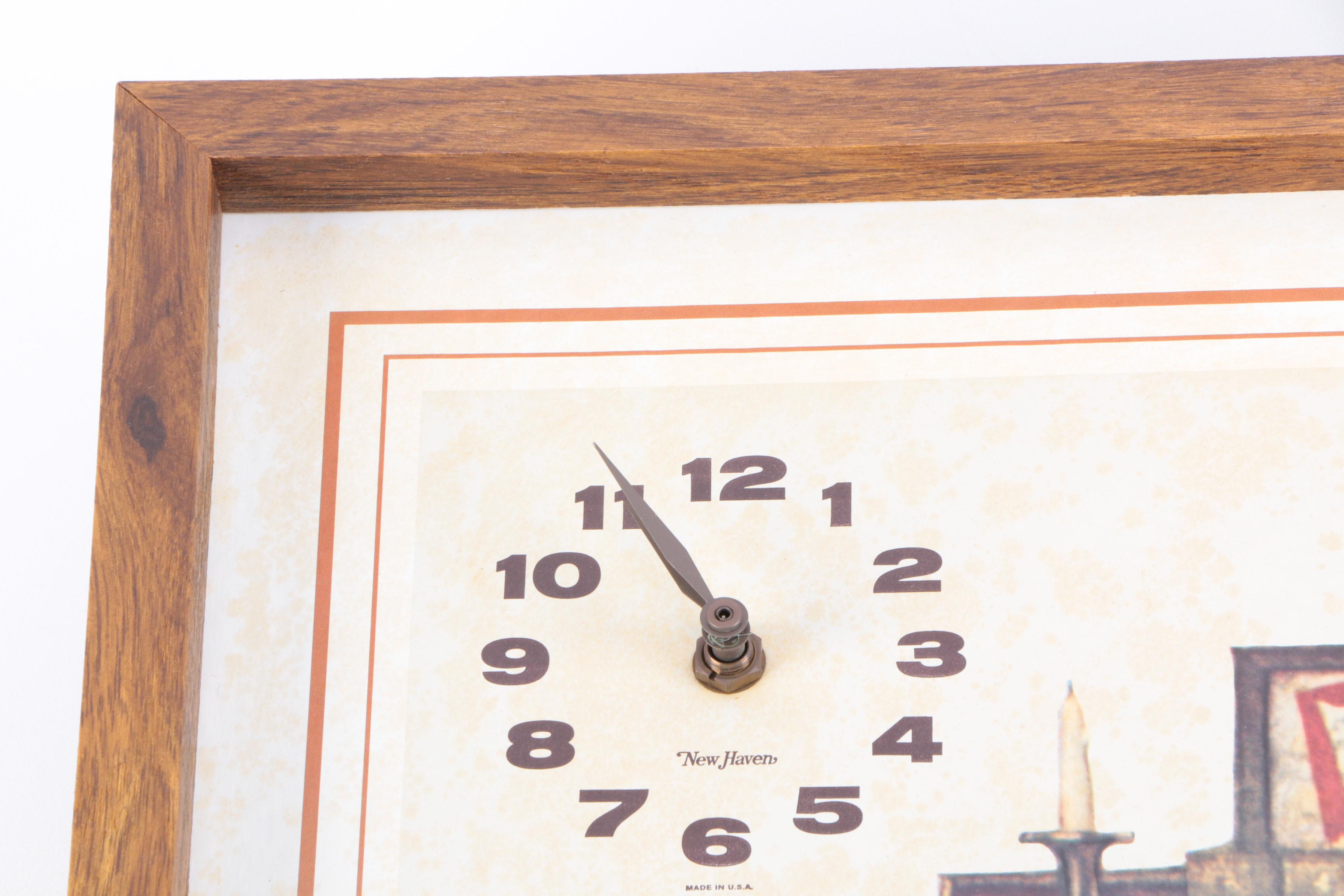 Wall Clock Featuring Norman Rockwell's "The Doctor and the Doll"