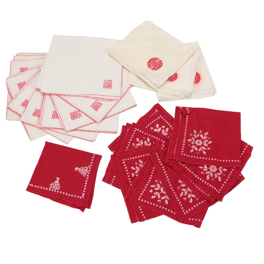 Red and White Napkins