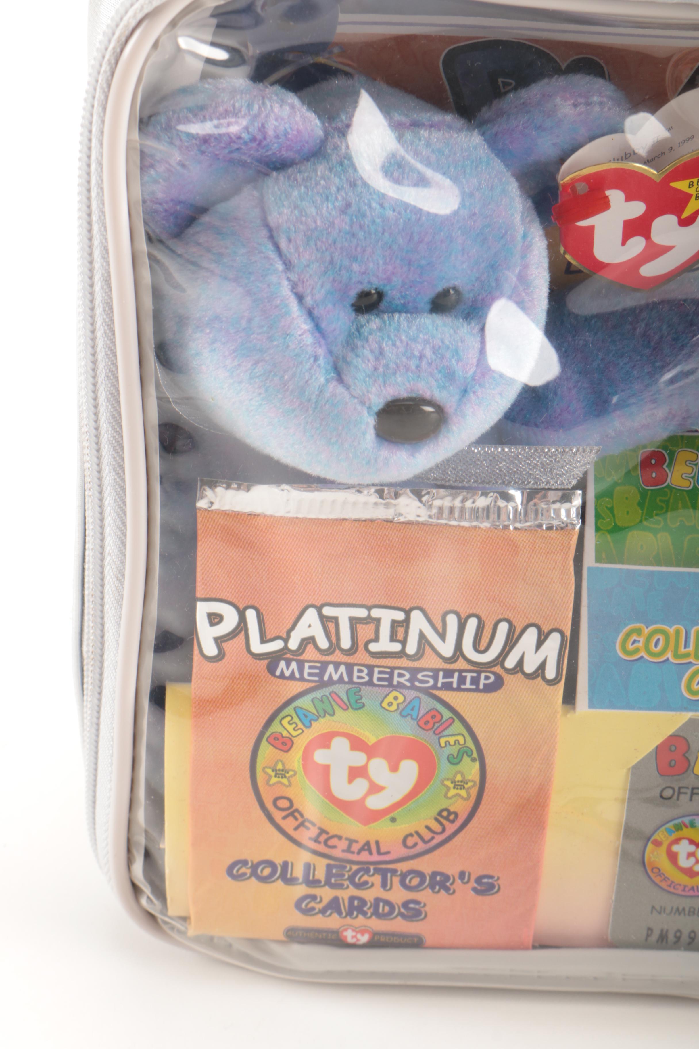1999 Ty Beanie Babies Official Club Kit and Beanie Babies Including Princess the Bear