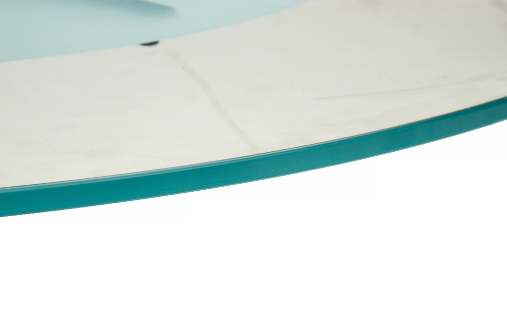 Modernist Round Glass and Black Marble Dining Table