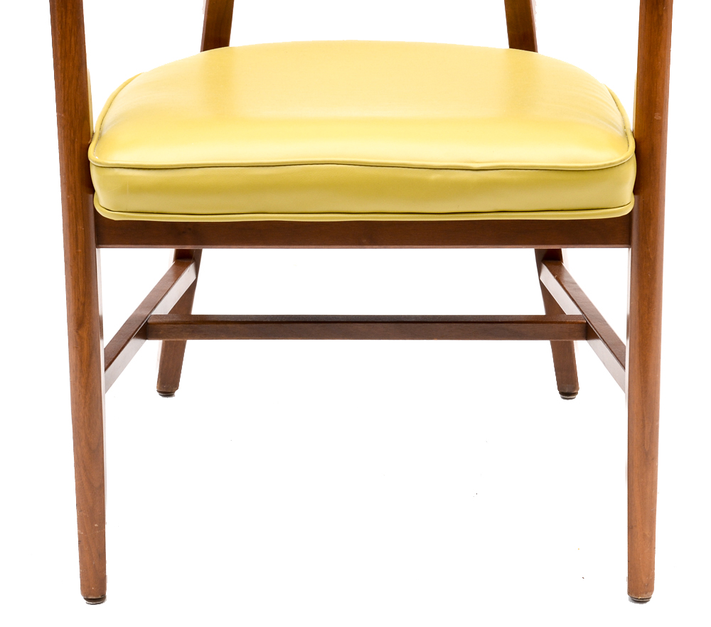 Vintage Mid Century Modern Walnut Barrel Back Chairs