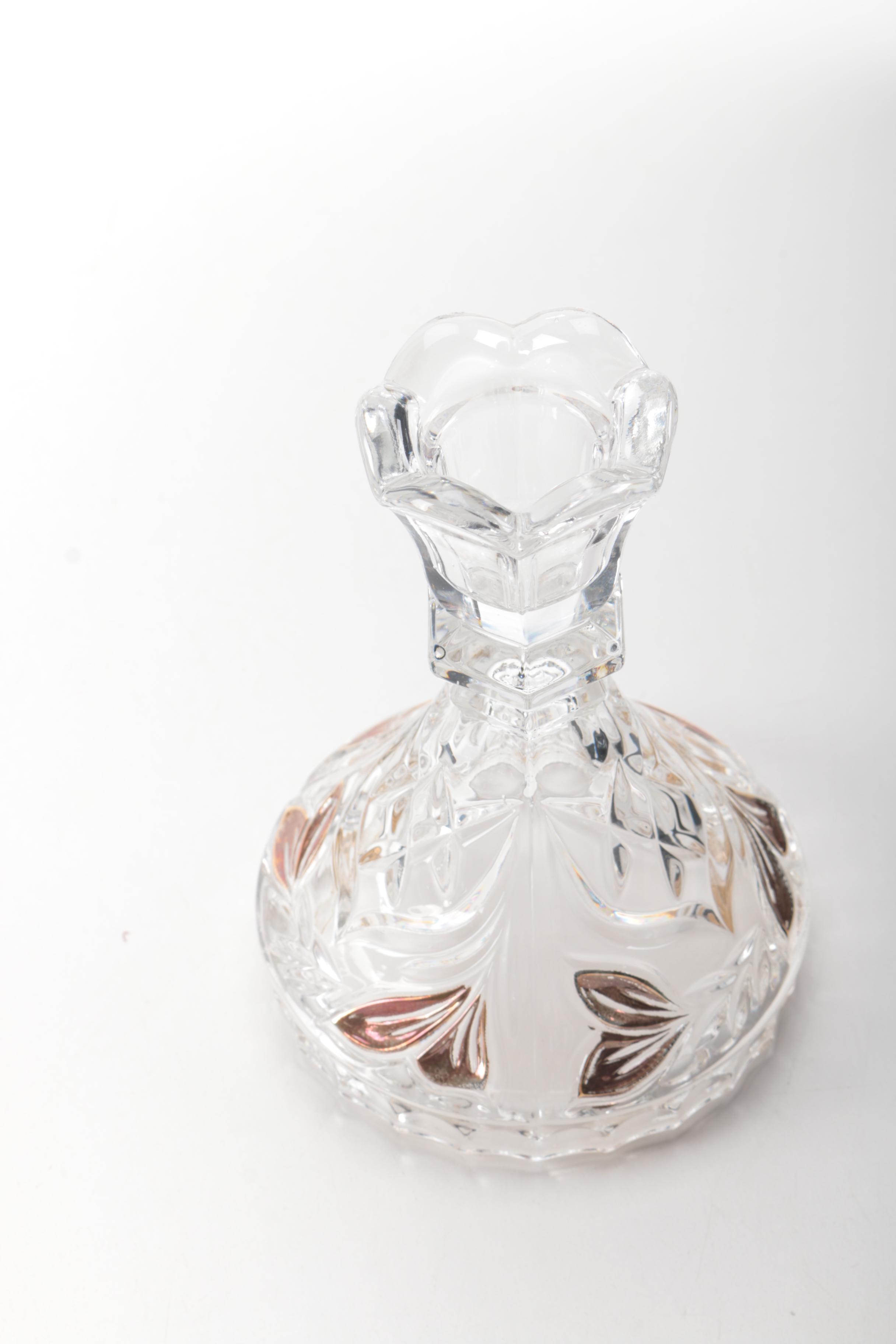 Decorative Pressed  Glass Decanters