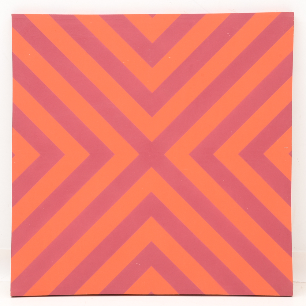 Pair of Vintage Op Art Serigraphs on Canvas