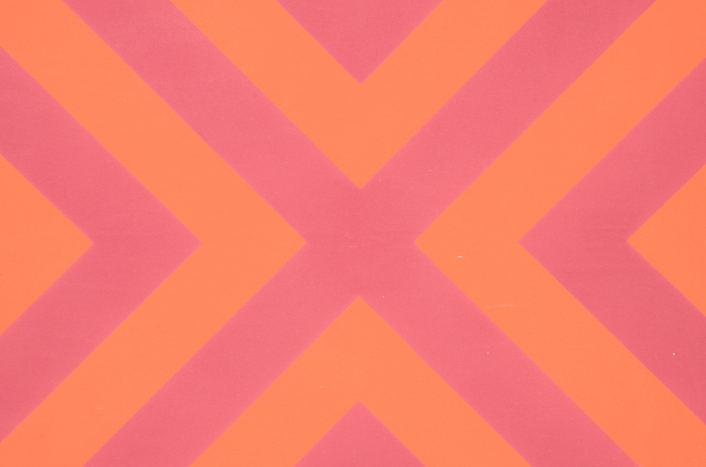 Pair of Vintage Op Art Serigraphs on Canvas