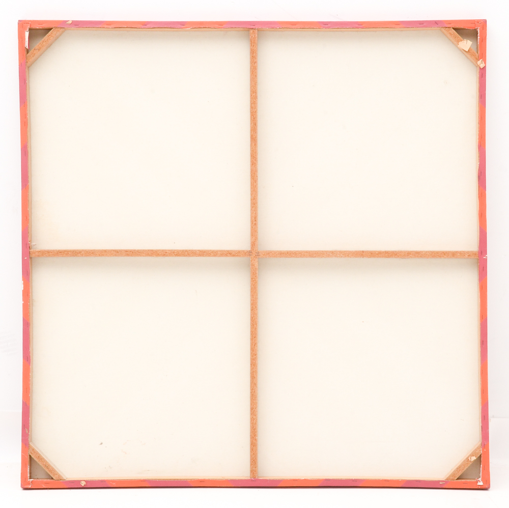 Pair of Vintage Op Art Serigraphs on Canvas