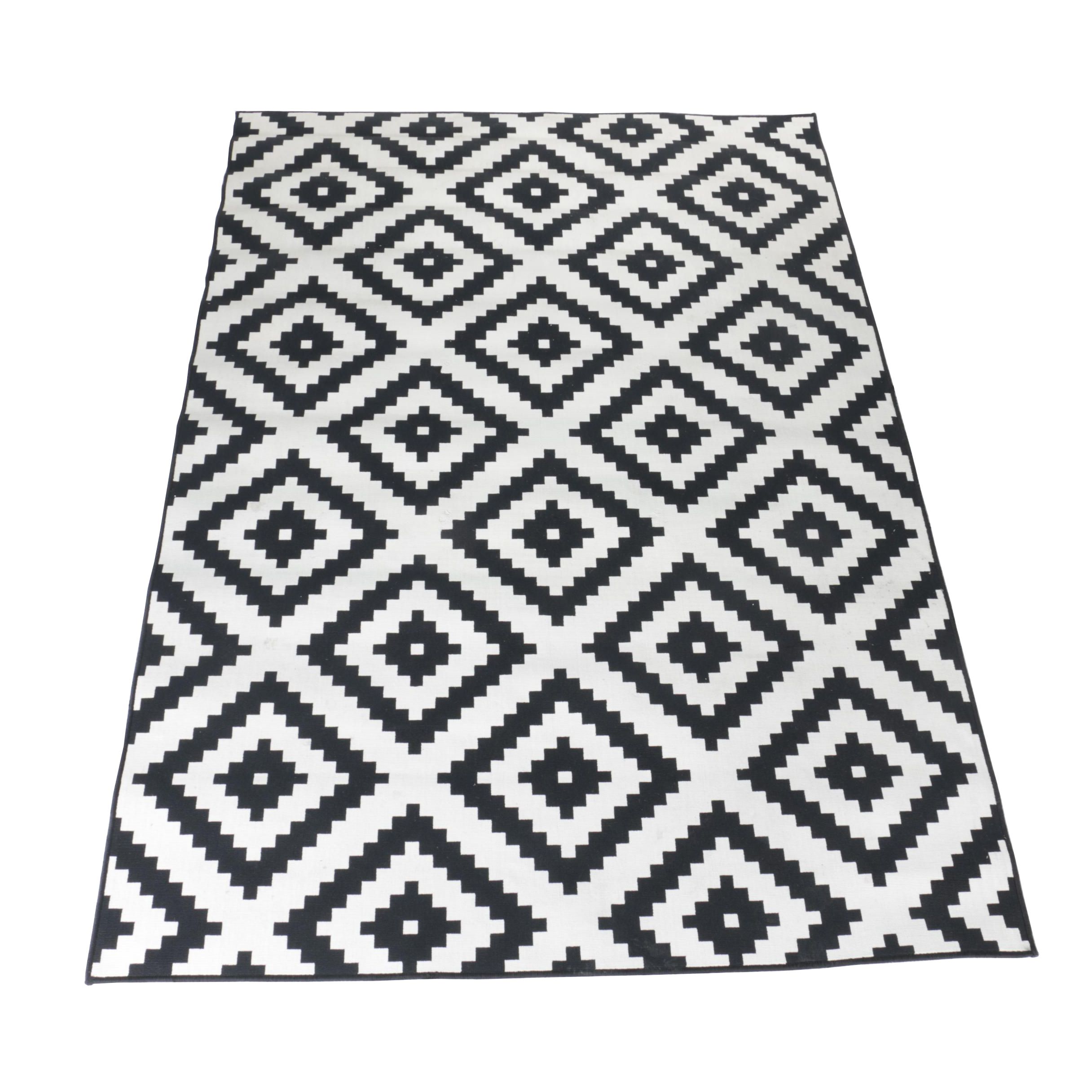 Machine-Made Ikea "Lappljung Ruta" Area Rug