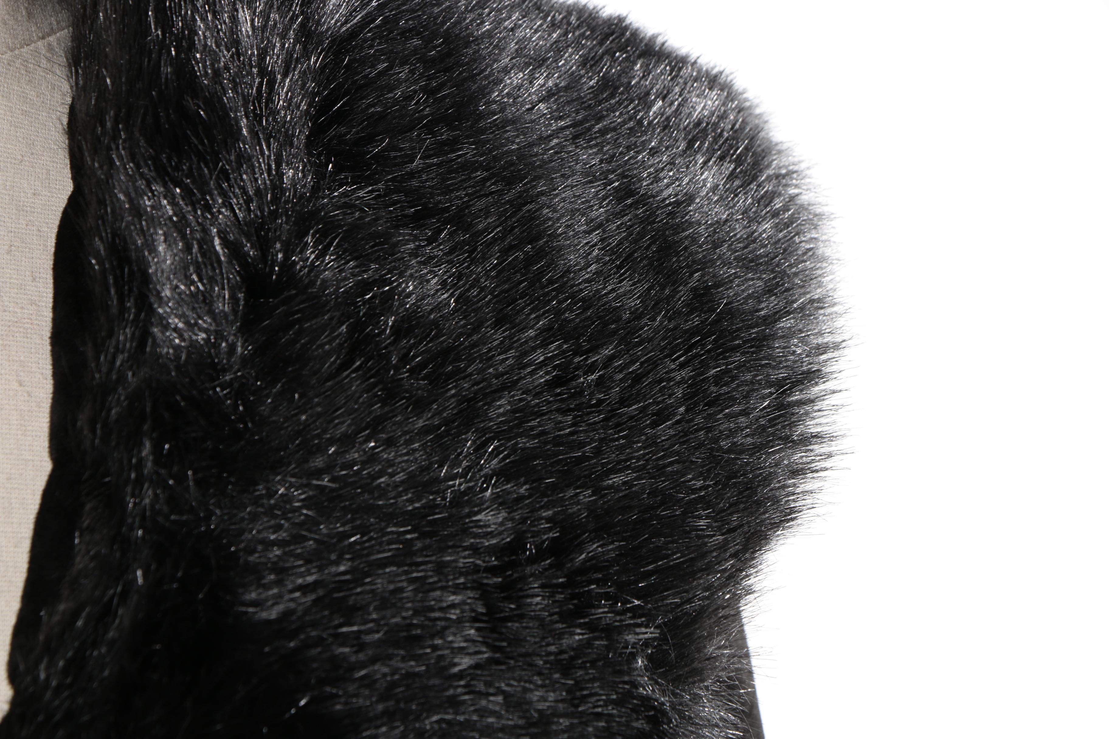 Moda International Suede and Faux Fur Coat