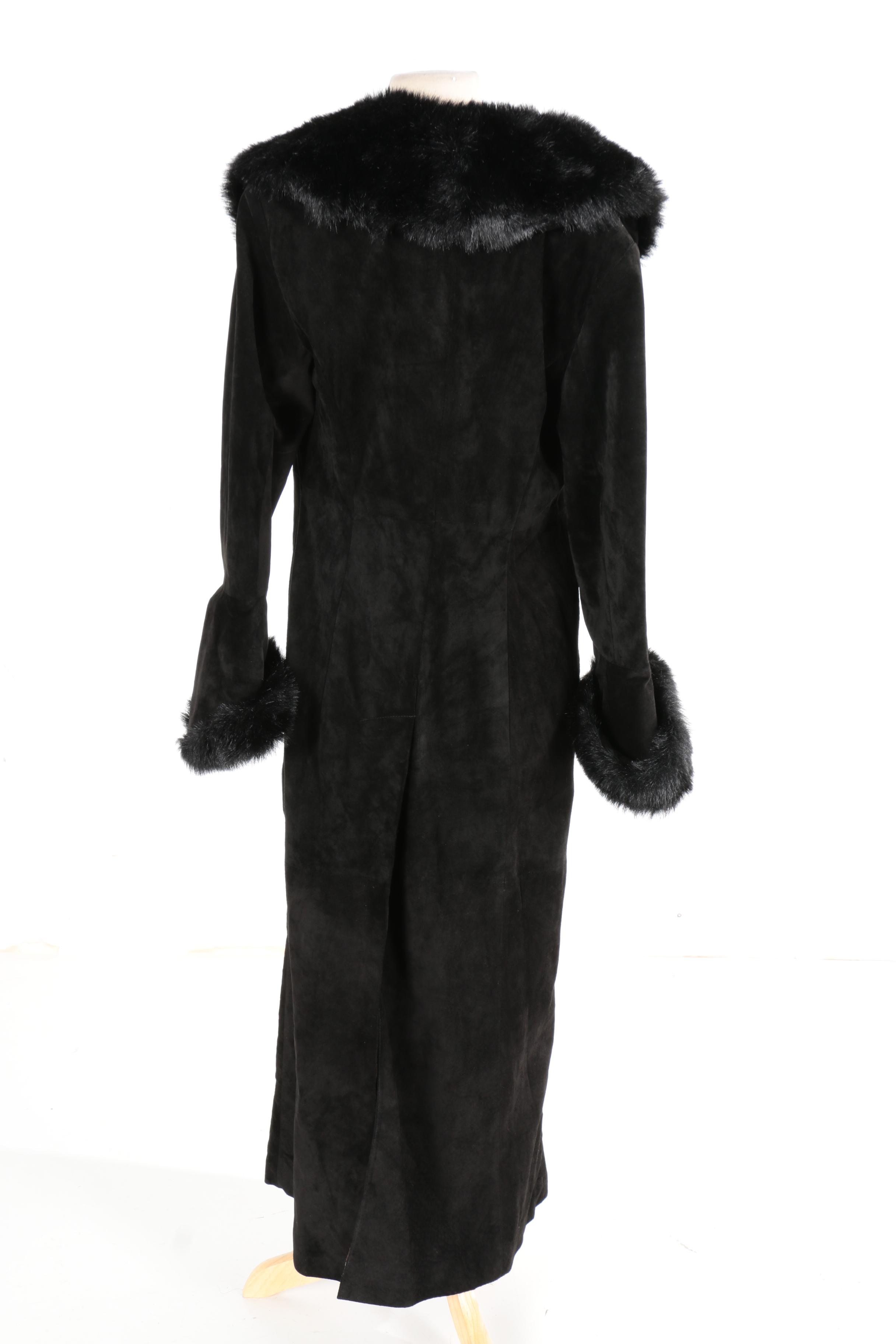 Moda International Suede and Faux Fur Coat