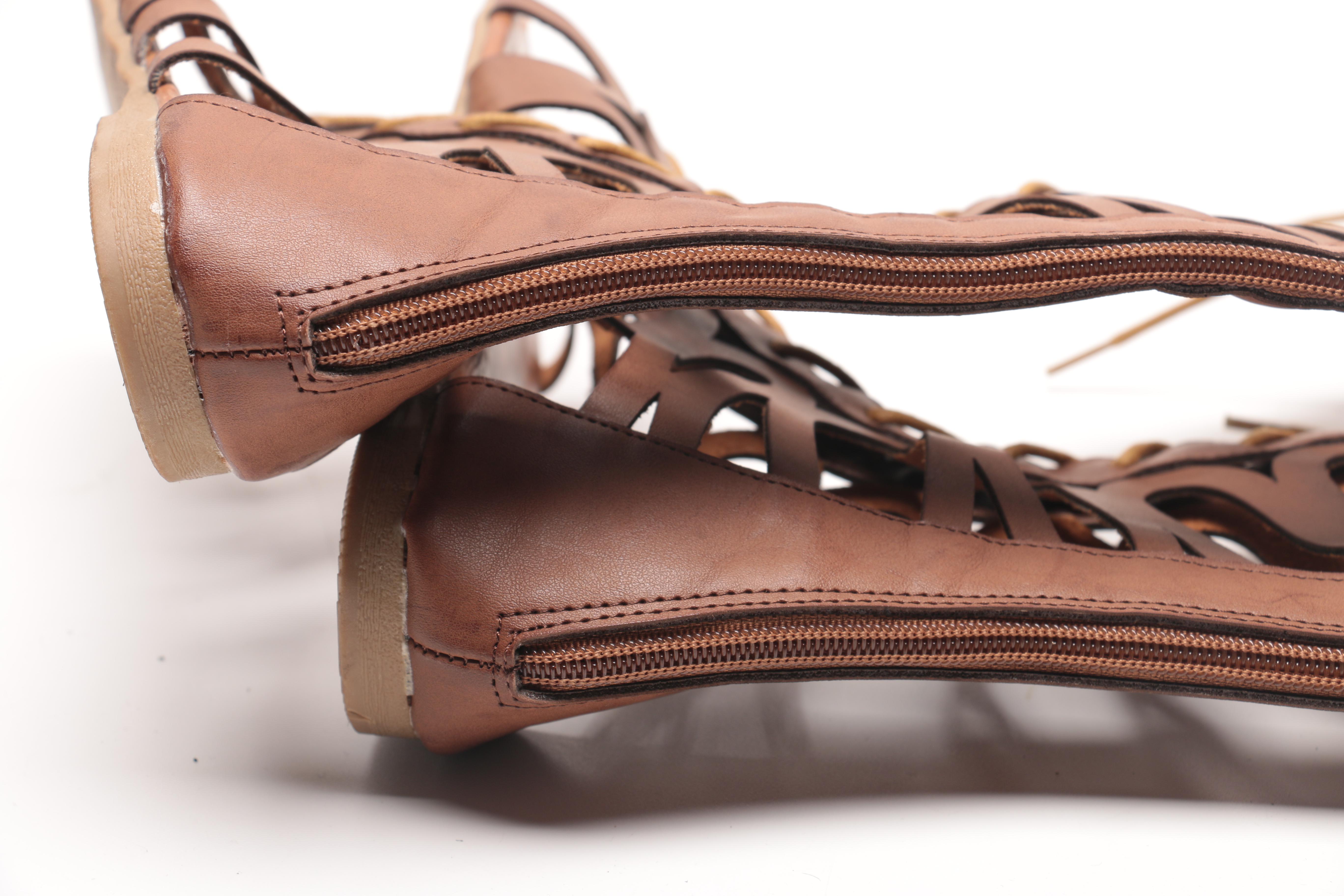 Two Pairs of Modern Rebel Gladiator Sandals