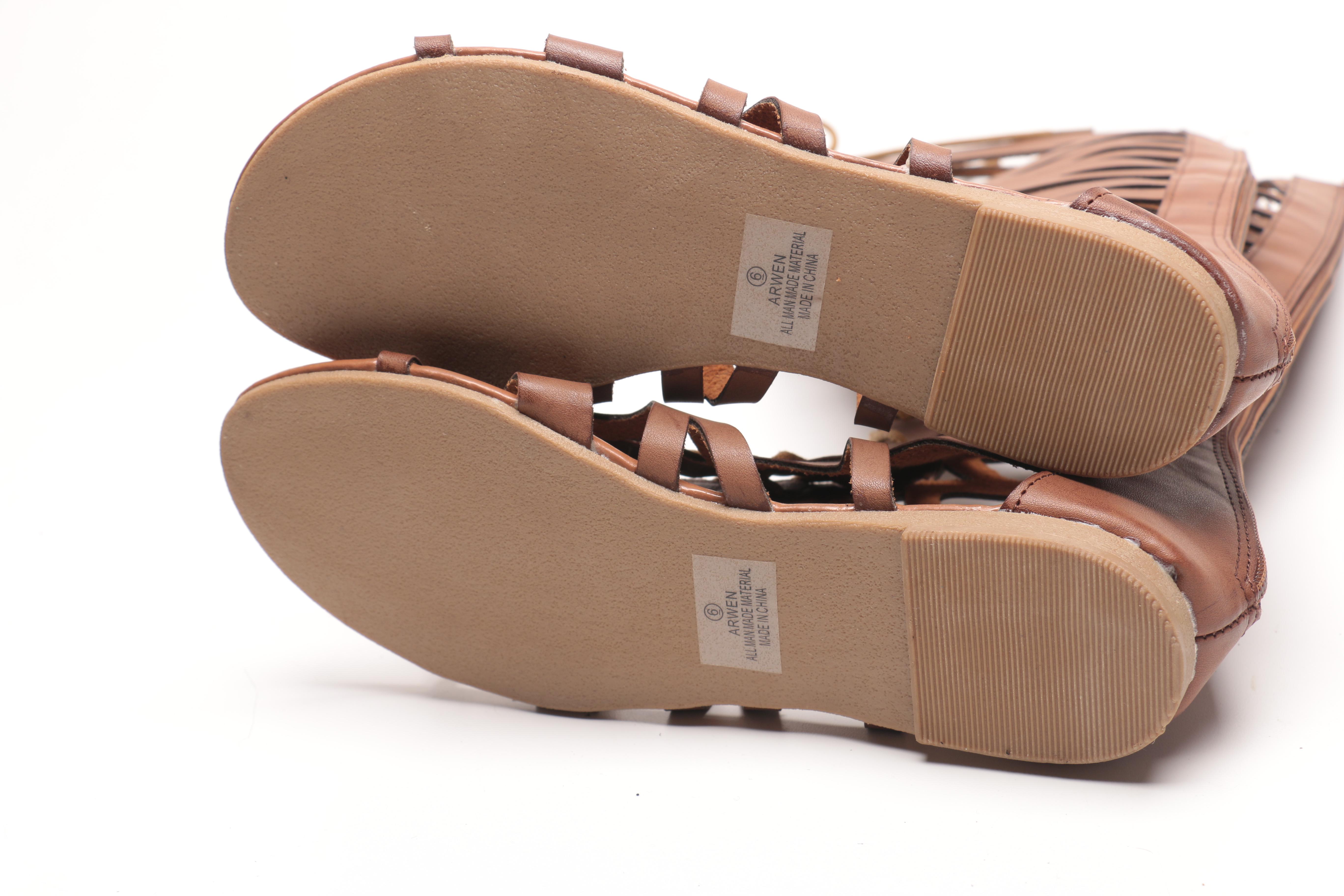 Two Pairs of Modern Rebel Gladiator Sandals