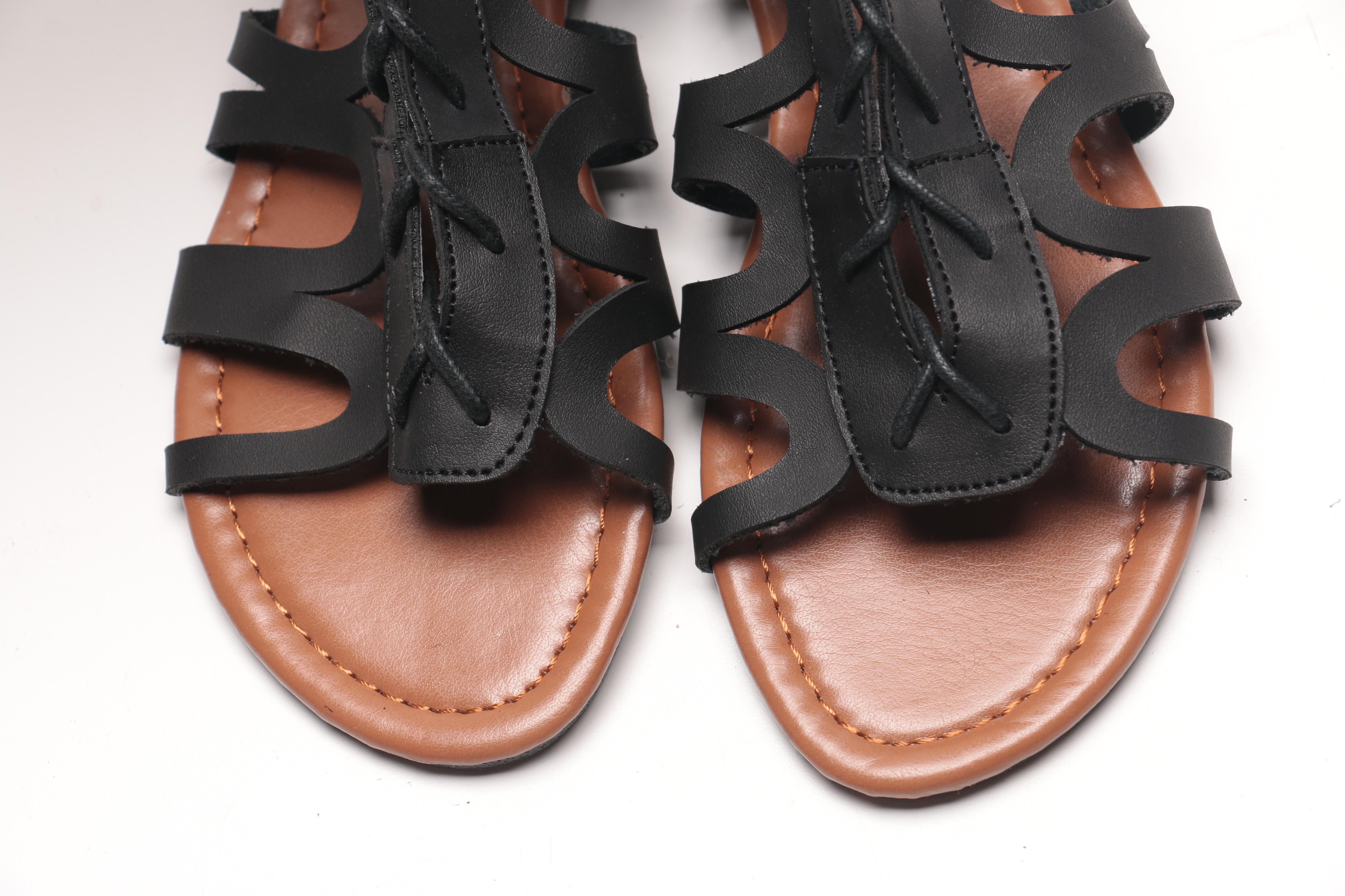 Two Pairs of Modern Rebel Gladiator Sandals