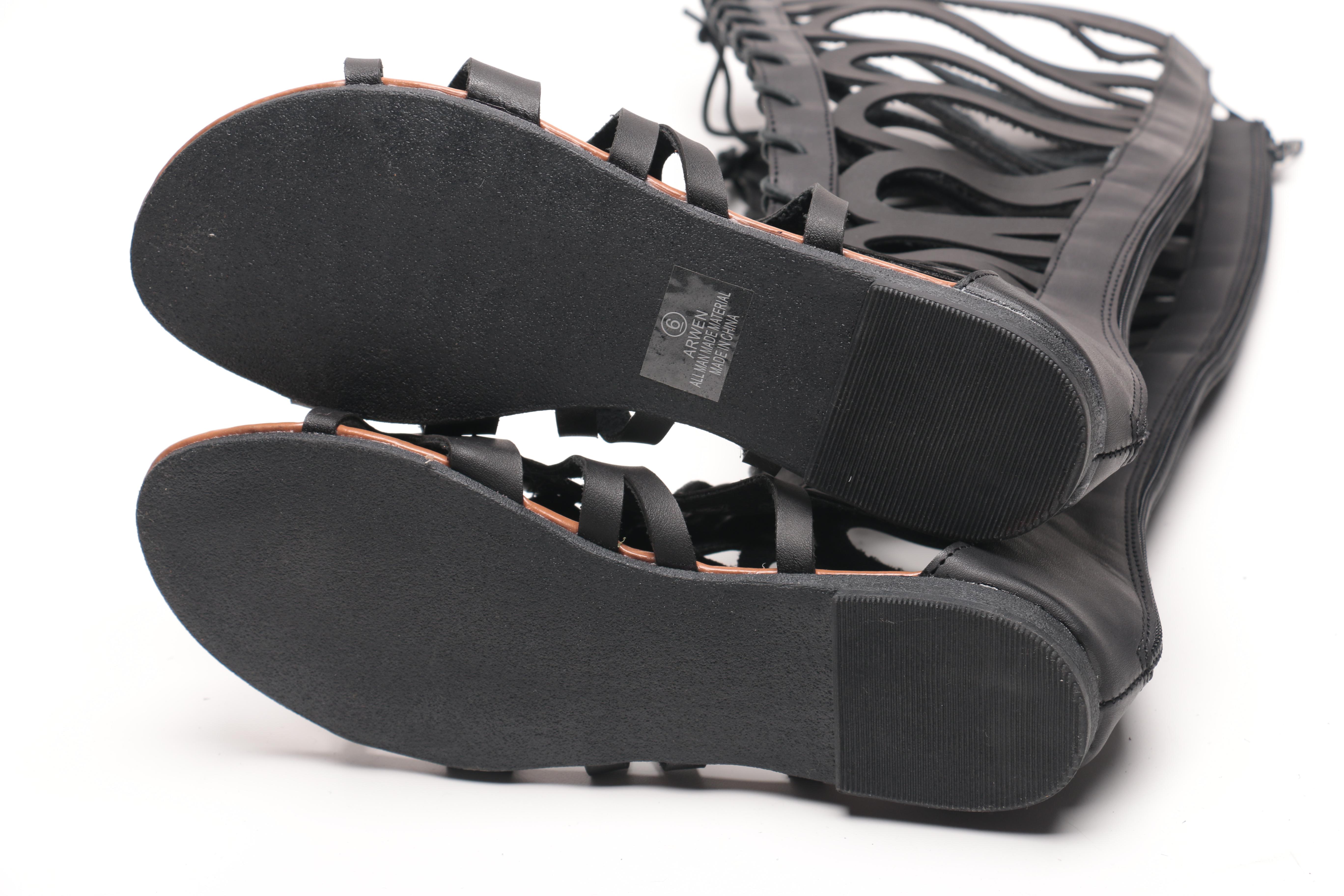 Two Pairs of Modern Rebel Gladiator Sandals