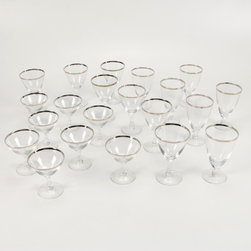 Fostoria "Wedding Ring" Crystal Glasses