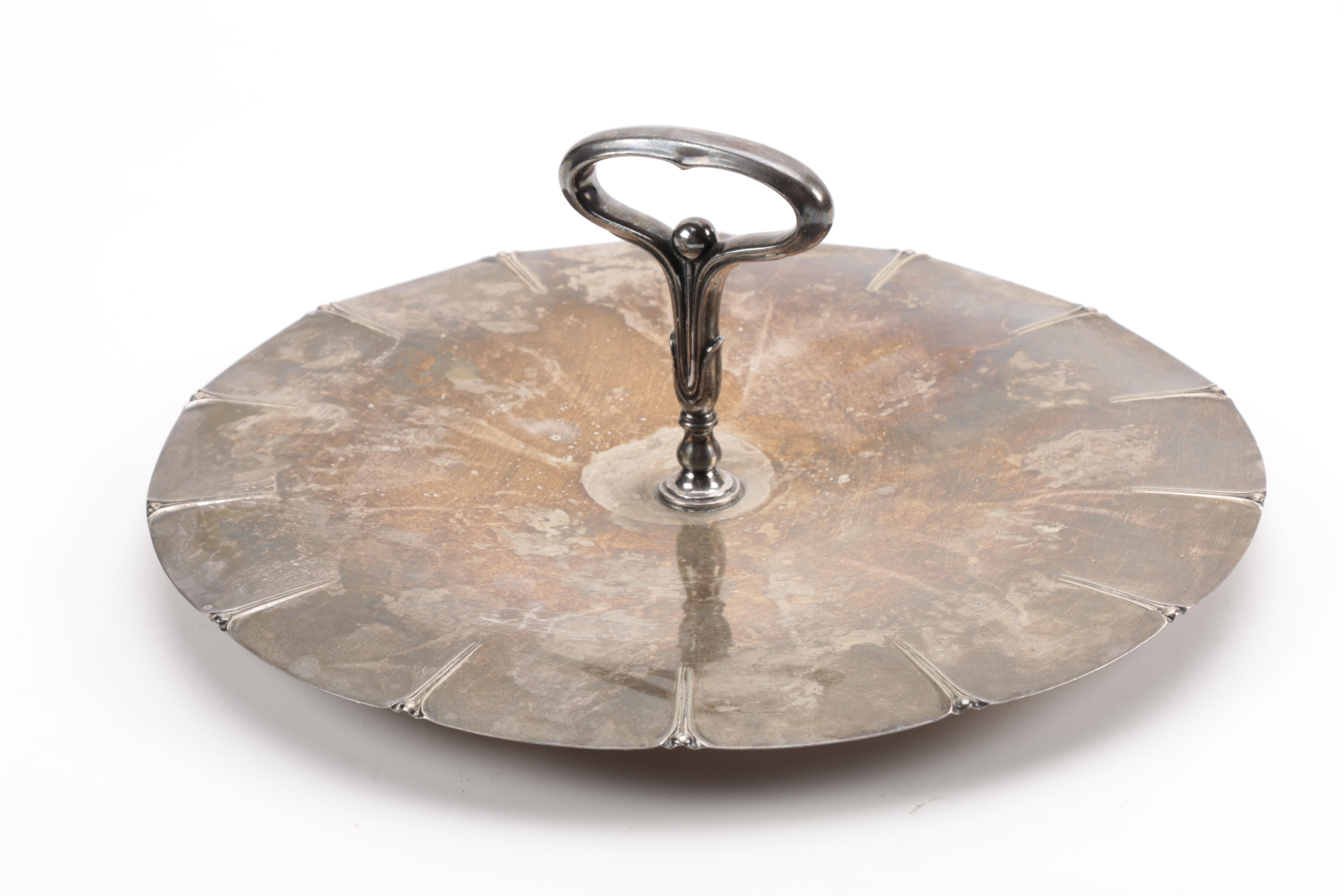 Gorham "Paul Revere" Bowl and Other Silver Plate Servingware