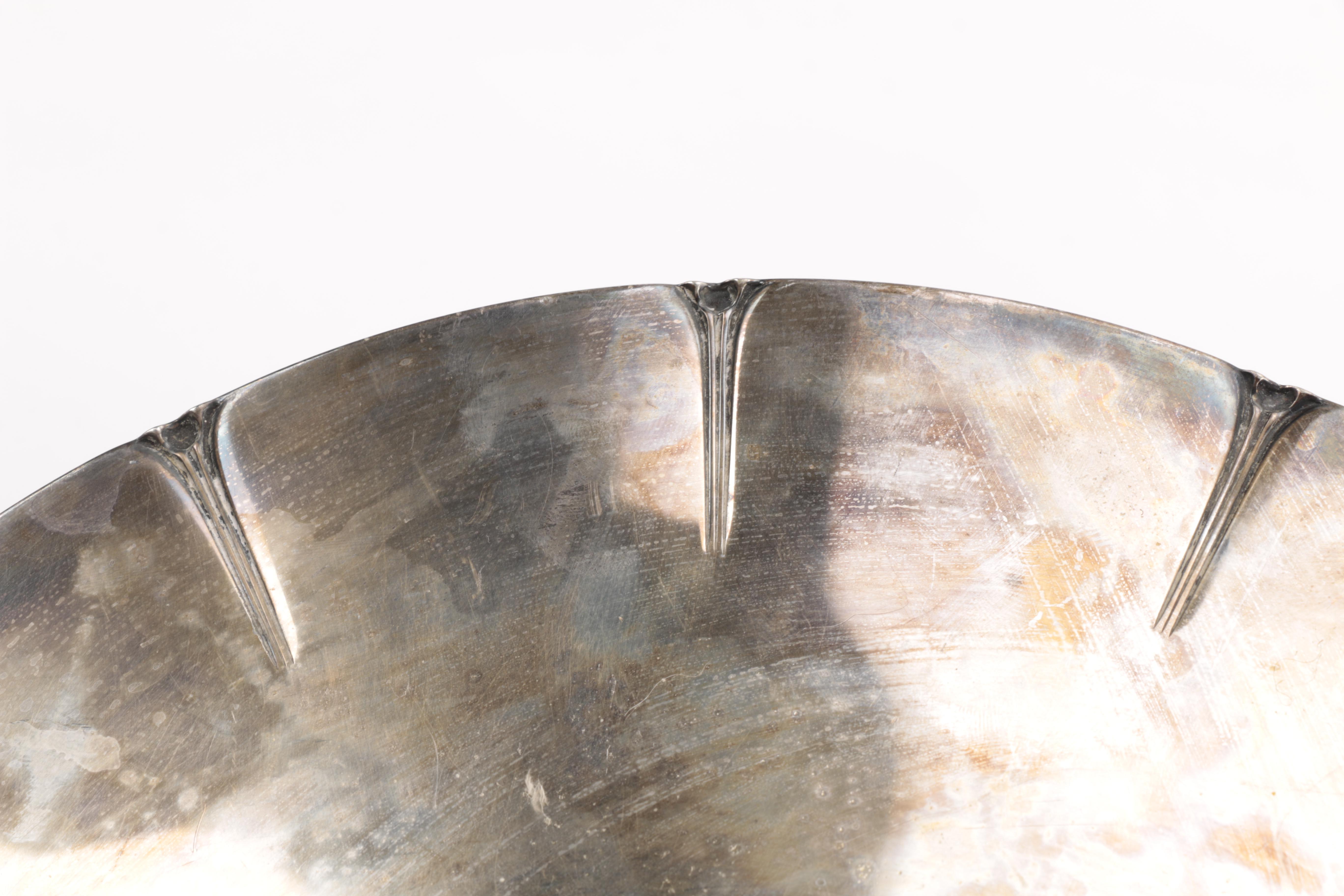 Gorham "Paul Revere" Bowl and Other Silver Plate Servingware