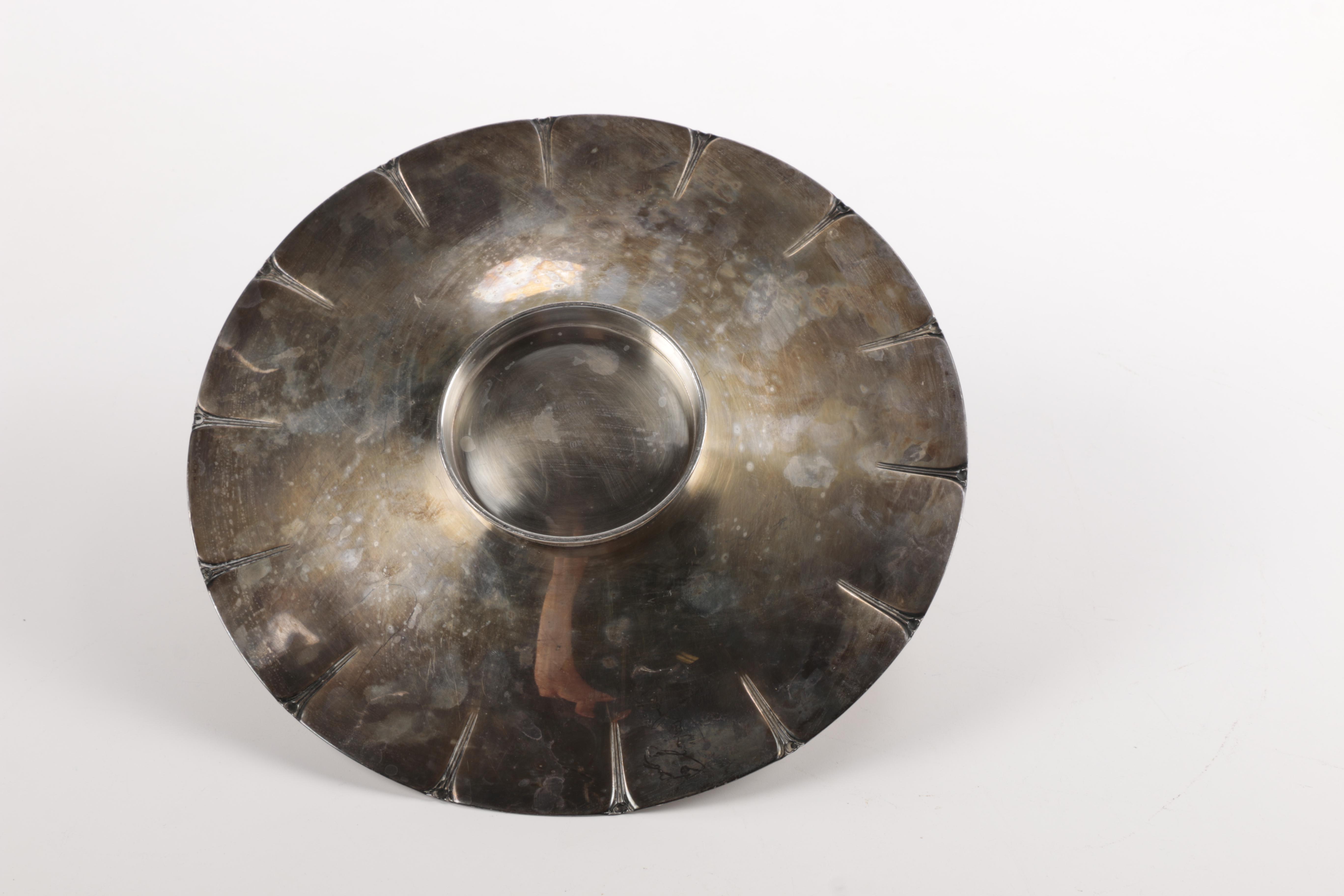 Gorham "Paul Revere" Bowl and Other Silver Plate Servingware