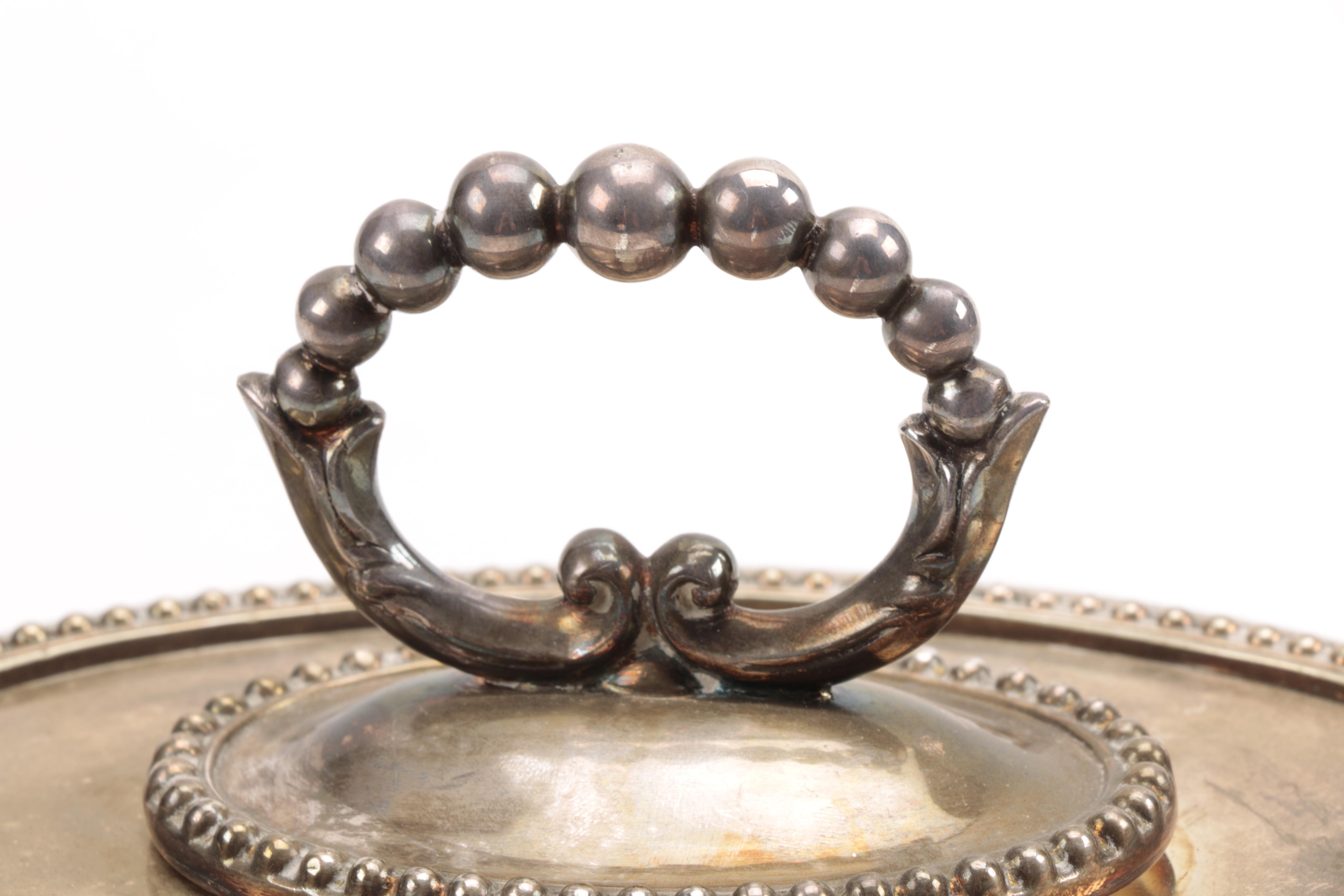 Gorham "Paul Revere" Bowl and Other Silver Plate Servingware