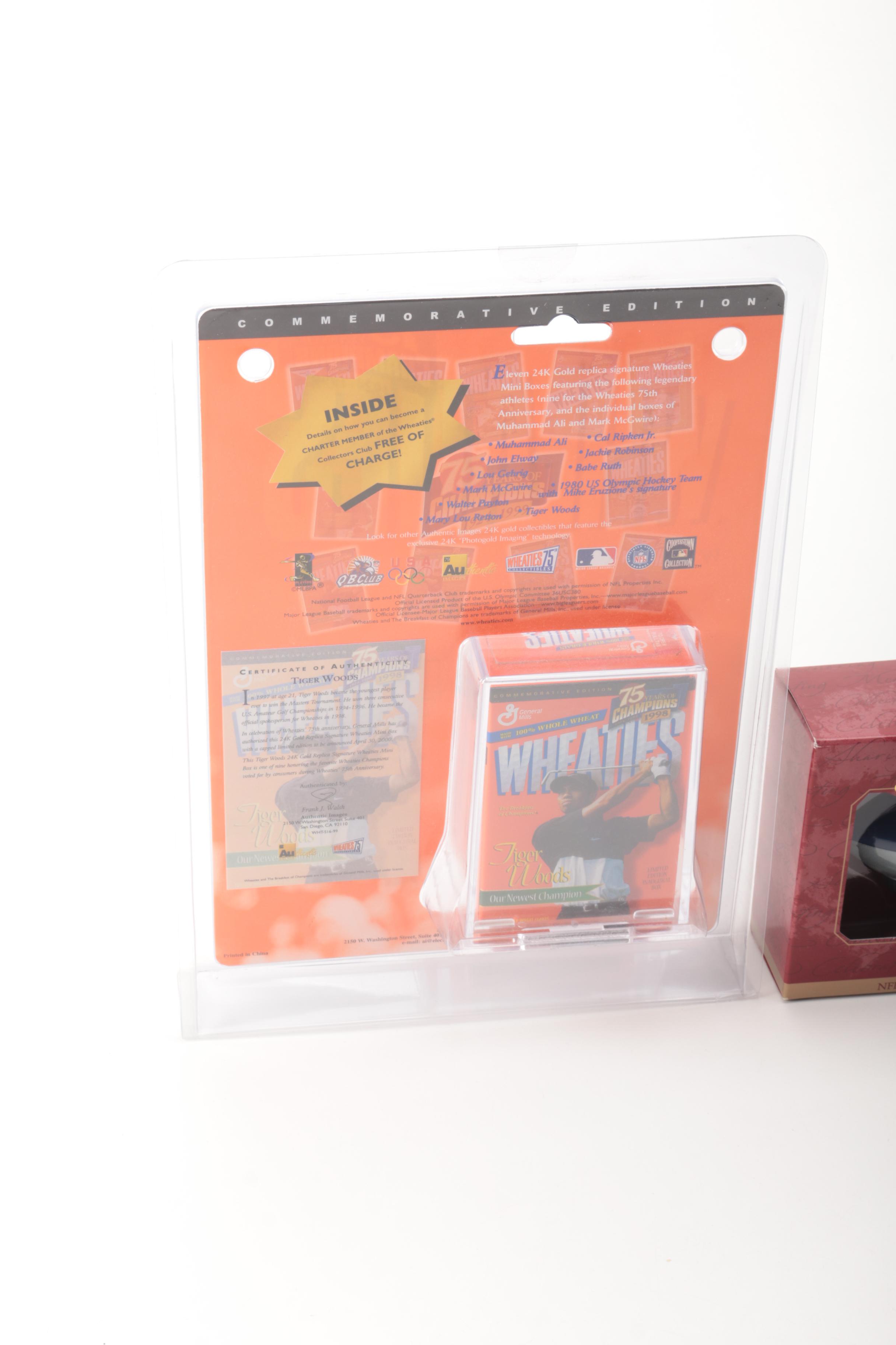 Collection of Hallmark _Keepsake Ornaments_ of Sports Greats and Other Memorabila