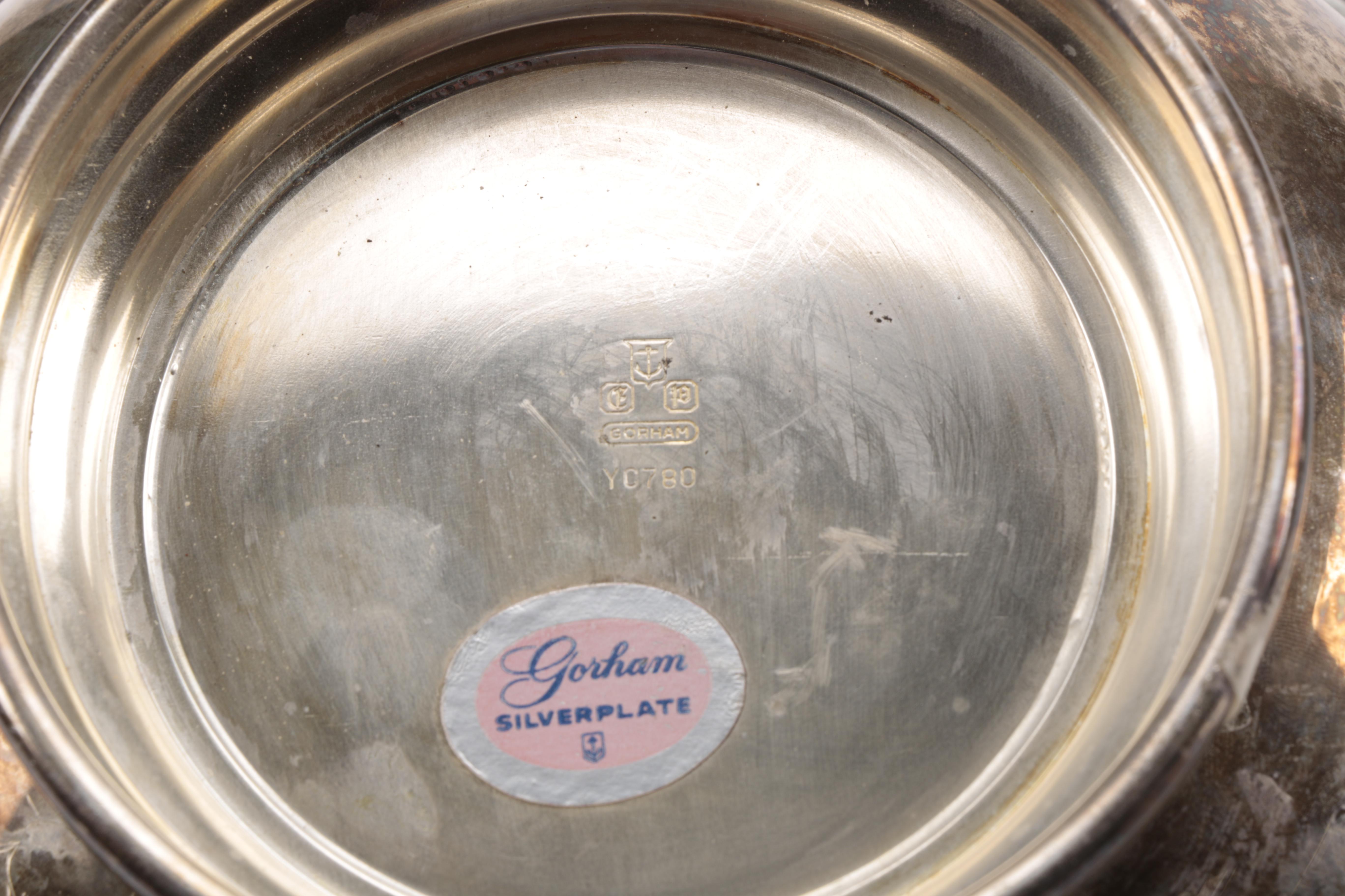 Gorham "Paul Revere" Bowl and Other Silver Plate Servingware