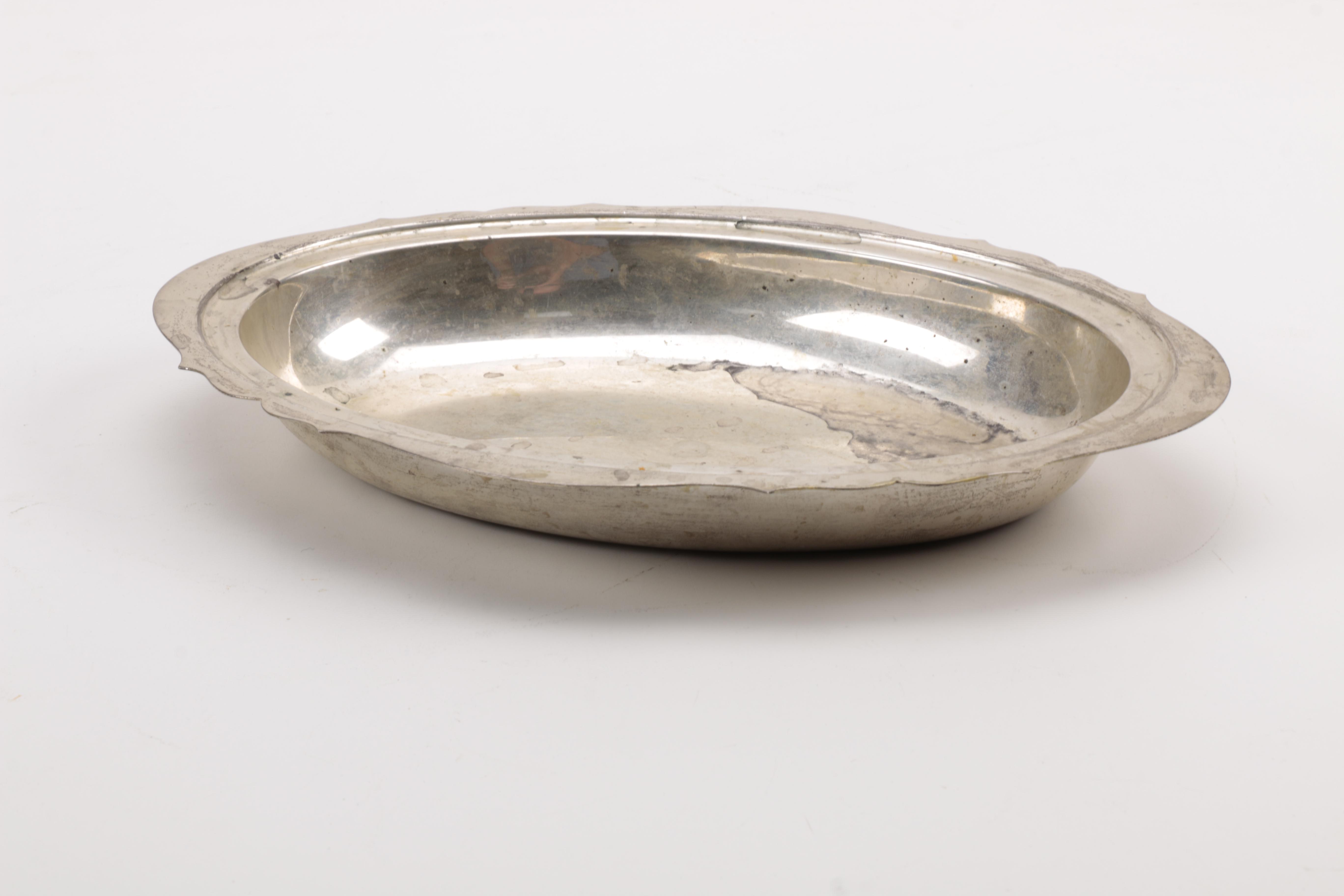 Gorham "Paul Revere" Bowl and Other Silver Plate Servingware