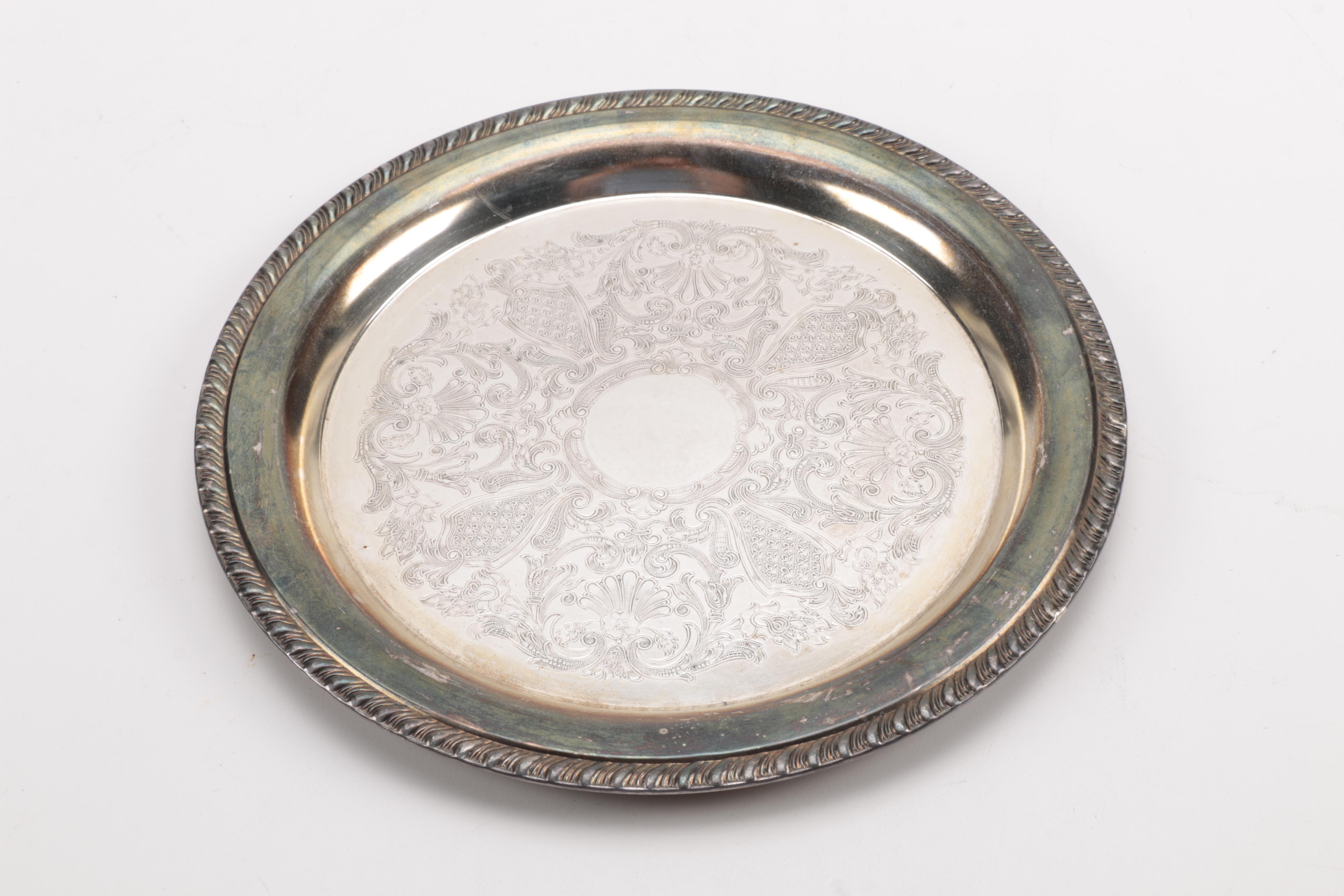 Gorham "Paul Revere" Bowl and Other Silver Plate Servingware